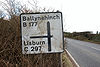 "C" road sign near Ballynahinch - Geograph - 1739708.jpg