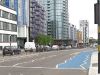 Segregated cycle lane, Stratford High Street - Geograph - 4564885.jpg