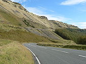 The A4061 leading down to Nant-y-Moel - Geograph - 1000180.jpg