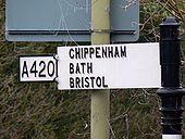 Close-up, old road sign, Clifton Street, Swindon - Geograph - 1099250.jpg