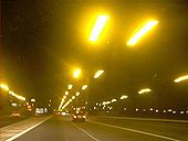 Dodgy night photo because of old camera, but it's the end of the M55 at Blackpool at night. - Coppermine - 2536.jpg