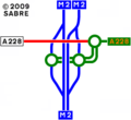 The current layout of the interchange.