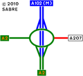 This is the layout of the interchange as it was in 1970