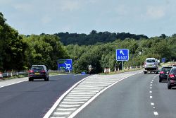 Northbound M1, Exit Sliproad at Junction 38 - Geograph - 4842144.jpg