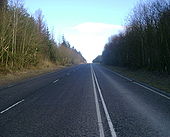 Straight section of the A814 - Geograph - 1703662.jpg
