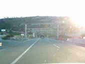 Cyprus 05 - Approaching a twin tunnel on the A6 - Coppermine - 1803.JPG