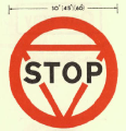 Stop and give way - phased out in 1975