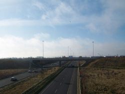 View south along the M1 from the Dublin Airport junction - Geograph - 1751872.jpg