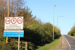 Slip-road leading to A720 City of Edinburgh Bypass, Straiton - Geograph - 3962887.jpg