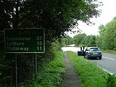 A417 towards Ledbury (showing roadsign) - Geograph - 503016.jpg