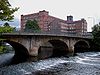 Belper - road bridge and North Mill from River Derwent path - Geograph - 630207.jpg