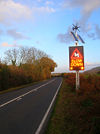 Wind and solar powered road sign, Brighton Road - Geograph - 1038129.jpg