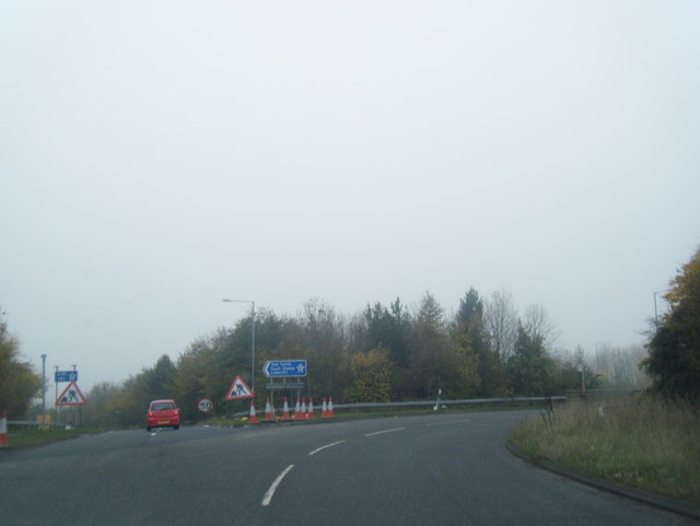 File:A195 New Road at A195(M) slip road - Geograph - 4741912.jpg