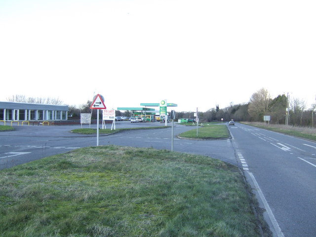 File:Filling station by the A4260 - Geograph - 321111.jpg