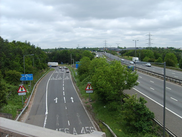 File:Leaving the M5 at Lapal - Geograph - 443949.jpg