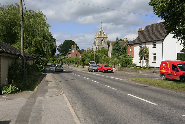 File:A338 passing through Winterbourne Earls - Geograph - 189959.jpg