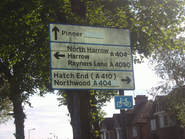 File:Road sign on Headstone Lane, Harrow - Geograph - 2290265.jpg