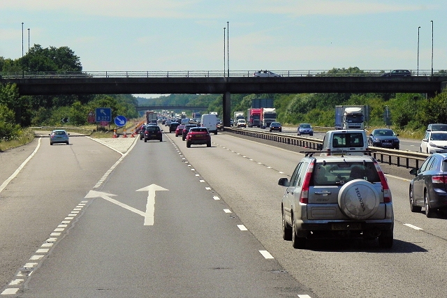 File:Westbound M3, Bridge at Junction 4a - Geograph - 4162499.jpg