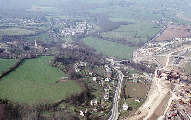 File:Buckfast and the Dart Bridge from the air - Geograph - 1449027.jpg