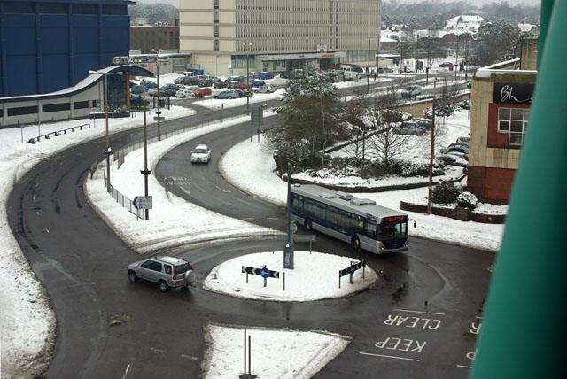 File:County Mall car park access roundabout - Geograph - 1661554.jpg