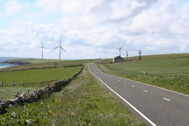 File:Spurness peninsula and windfarm, Sanday, Orkney - Geograph - 128689.jpg