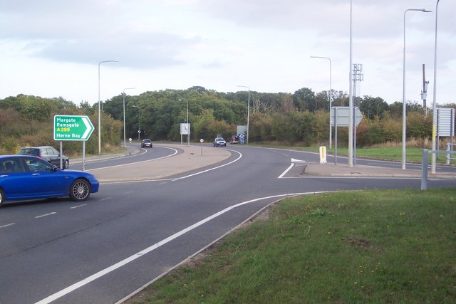 File:Junction on the A2990 Thanet Way - Geograph - 1533039.jpg