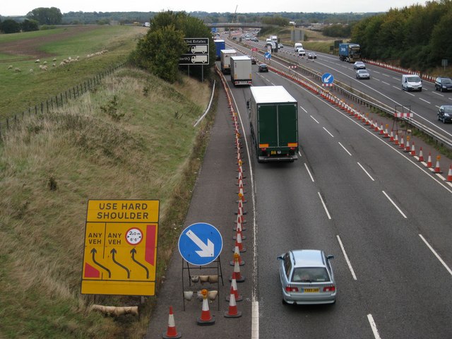 File:Moving on to the hard shoulder - Geograph - 1527088.jpg