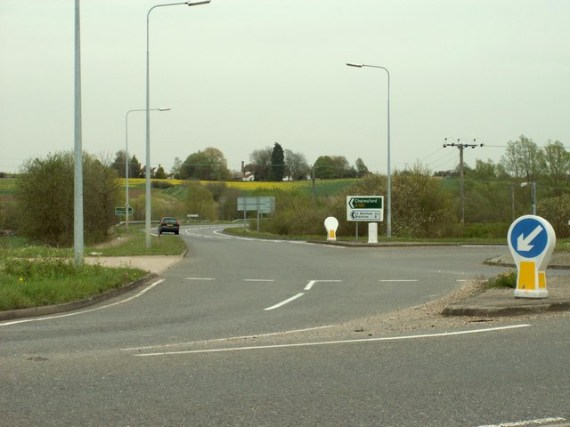 File:Part of the A130, Great Waltham by-pass - Geograph - 788603.jpg