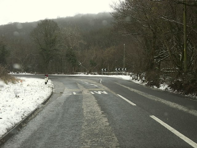 File:The B3230 near the Little Silver Quarry - Geograph - 1743945.jpg