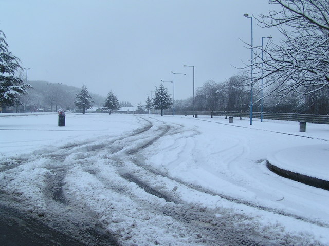 File:Service station during a blizzard - Geograph - 1154600.jpg