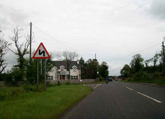 File:The A509 (Derrylin Road) approaching the junction with the Drumroosk Road - Geograph - 2687037.jpg