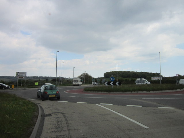 File:The A38 at Turfdown Road - Geograph - 3487870.jpg