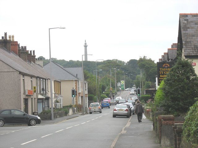 File:The A5 at Llanfairpwll - Geograph - 943672.jpg