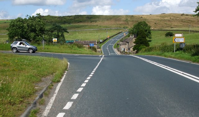 File:A6108 Halfpenny House junction - Geograph - 1411999.jpg