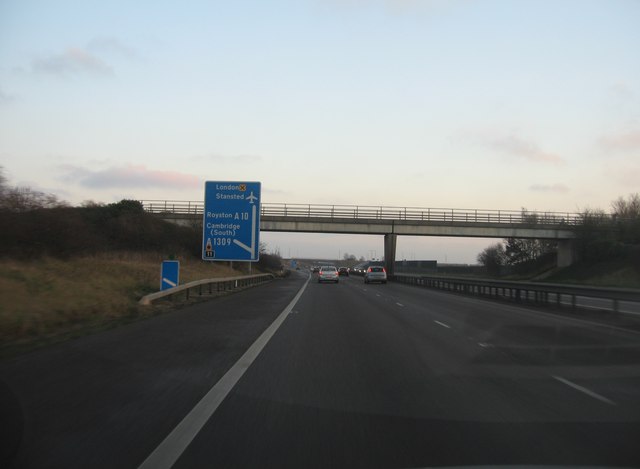 File:Approaching junction 11 - M11 - Geograph - 1141197.jpg