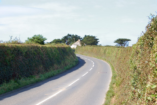 File:B3276 near Windmill, Trevone - Geograph - 1468620.jpg