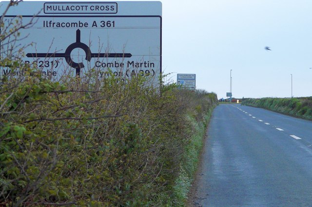 File:Mullacott Cross on the A361 - Geograph - 788784.jpg