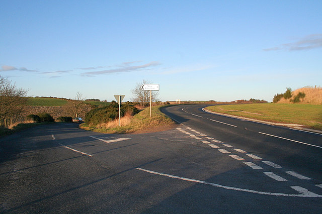 File:Junction on the A981 north of Strichen - Geograph - 312041.jpg