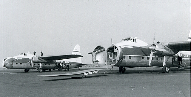 File:Bristol Superfreighters at Lydd Airport, 1960 - Geograph - 1279861.jpg
