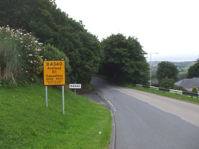 File:A dangerous road, the B4340 - Geograph - 1451124.jpg