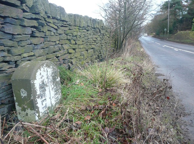 File:Boundary stone, Moor Lane B6107, Meltham - Geograph - 1112962.jpg