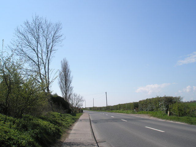 File:View south west down the B2201 - Geograph - 758779.jpg