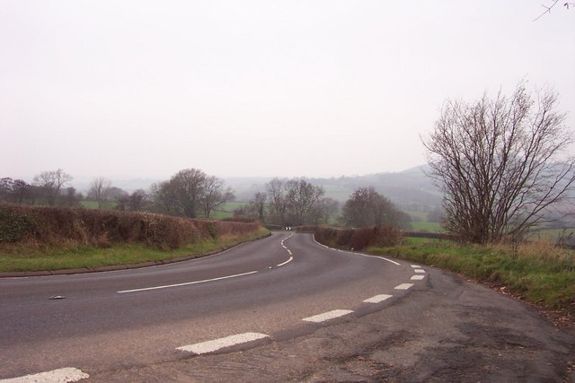 File:Zigzag in the B4293 above Mitchel Troy - Geograph - 300285.jpg
