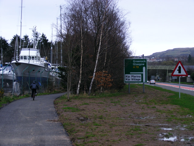 File:National Cycle Route at Inverkip - Geograph - 2360466.jpg