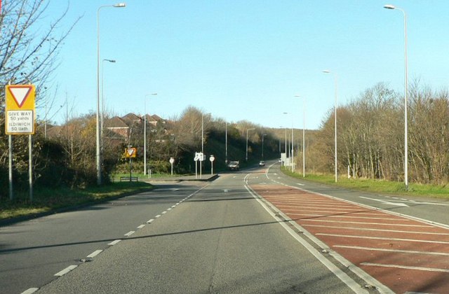 File:The A4231 north east of Barry - Geograph - 1058822.jpg