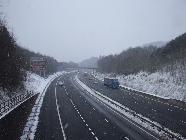 File:The M4, looking west from Wenallt Road, Cardiff - Geograph - 1148988.jpg