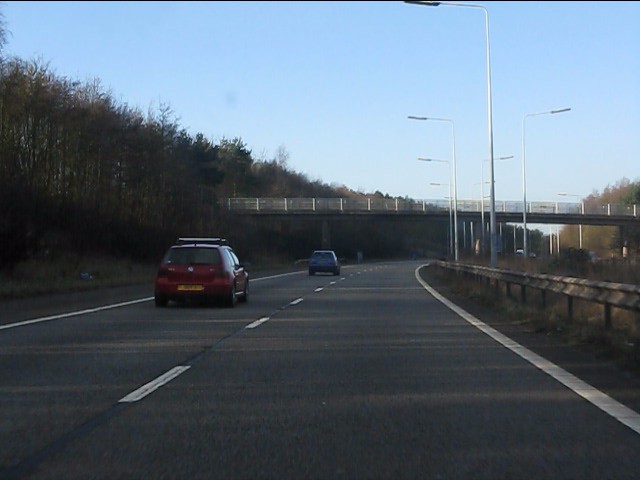 File:M54 Motorway - footbridge near Hilton Park - Geograph - 2246062.jpg