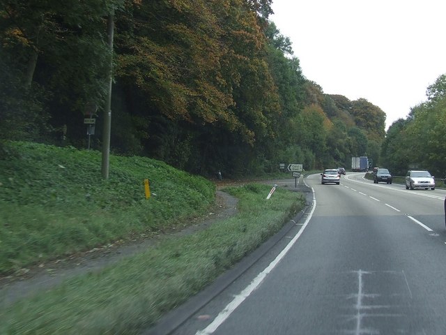 File:Climbing Crickley hill with Cold Slad road on the left - Geograph - 1541249.jpg