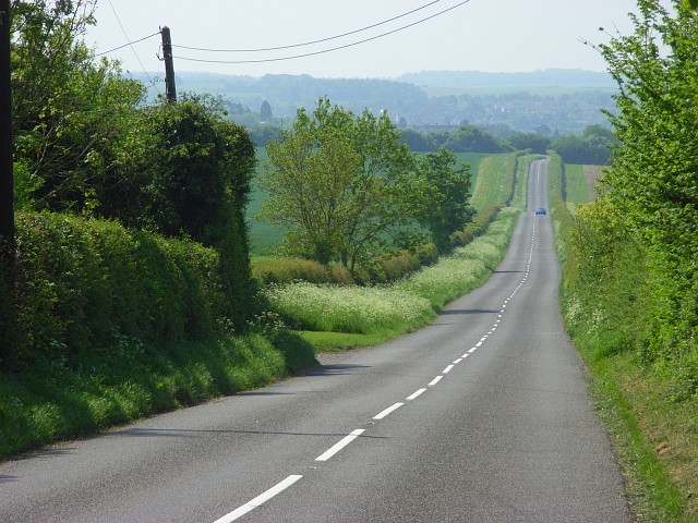 File:The B3051 above Overton - Geograph - 808417.jpg