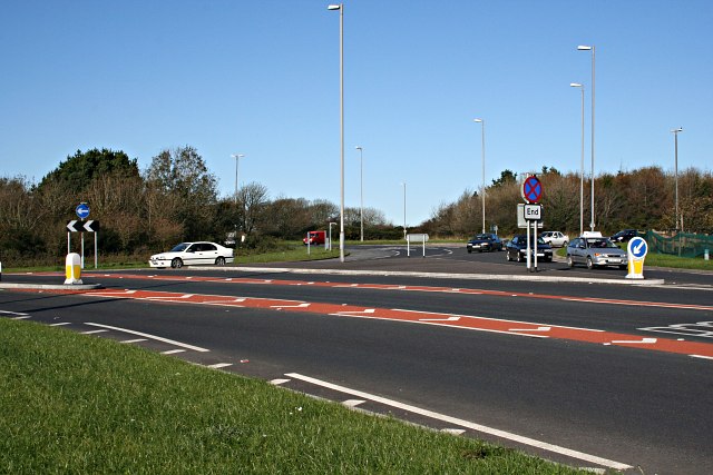 File:Chiverton Cross Roundabout - Geograph - 273035.jpg